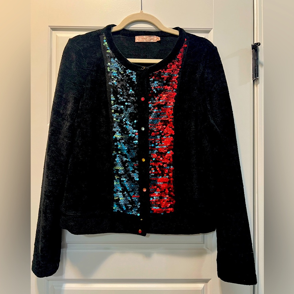 Button up sequin blazer/cardigan.